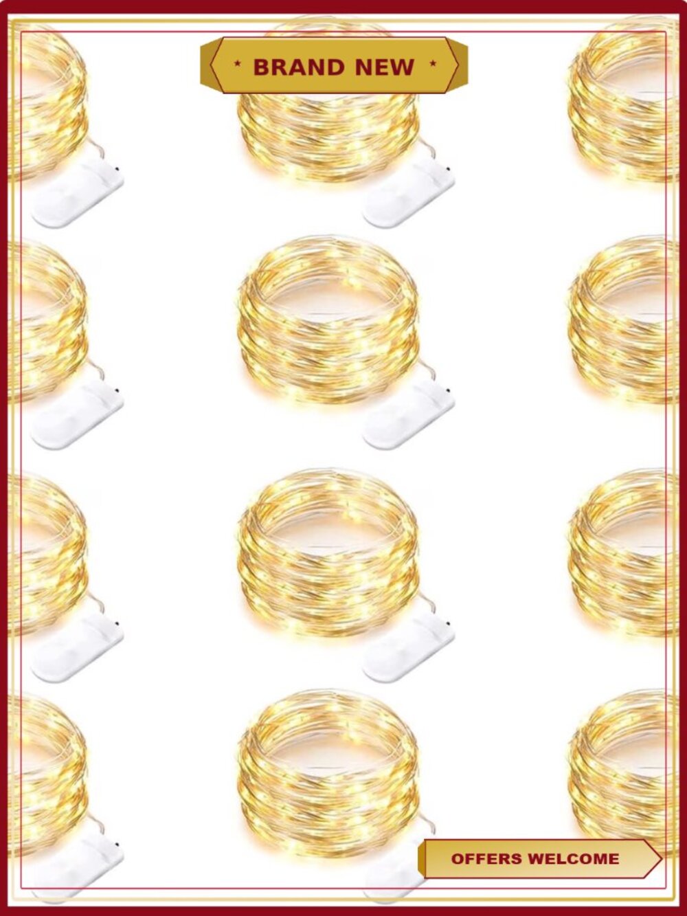 12 Pack Fairy Lights Battery Operated 10ft 30 LED Mini String Lights Waterproof